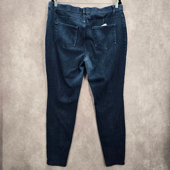 Time and Tru Blue Skinny Stretch Pullon Jegging Bottoms Pants Plus XXL 2XL - Picture 2 of 8